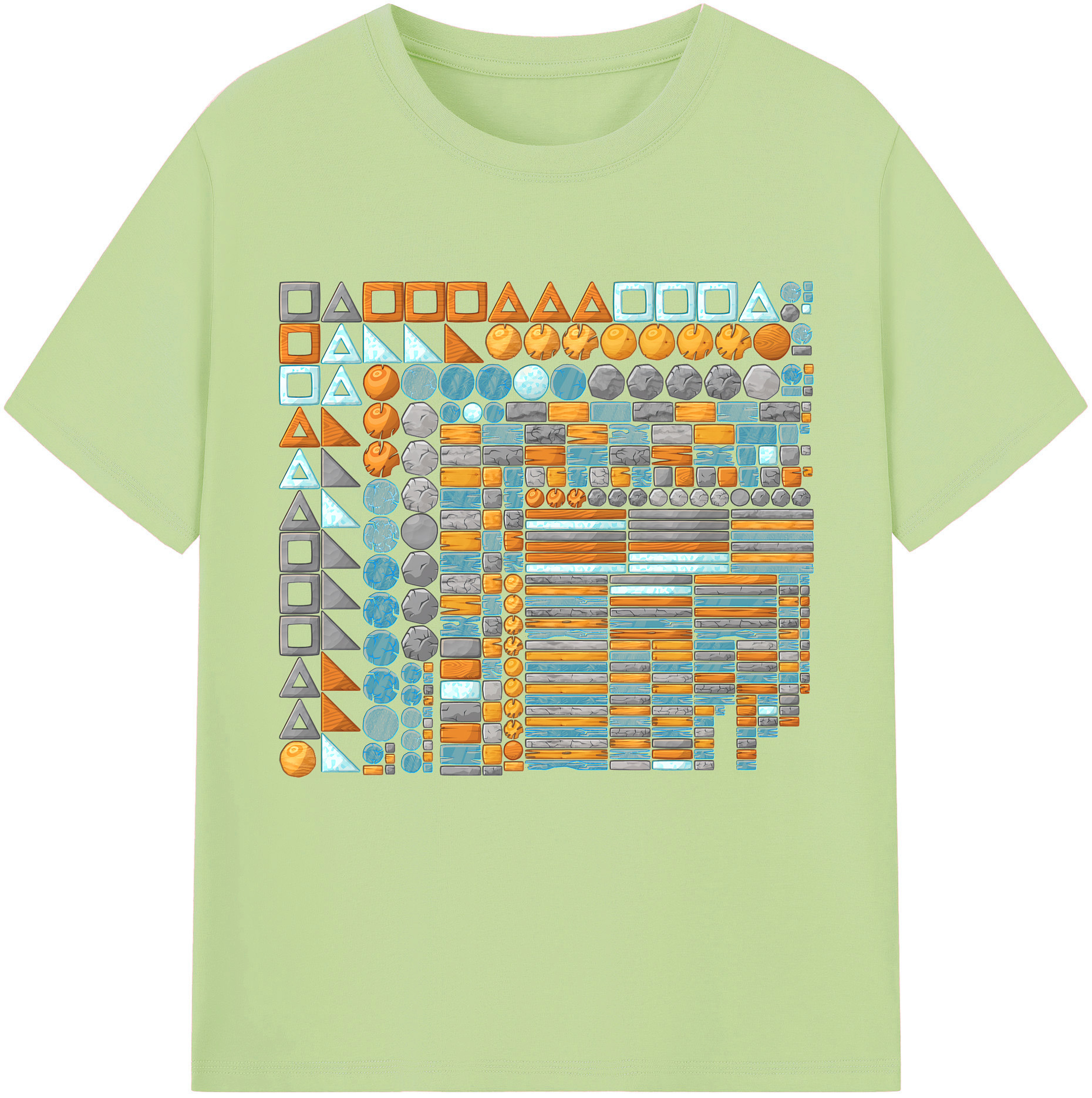 （画像用） Angry Birds アングリーバード 綿100％半袖Tシャツ（フロントプリント）